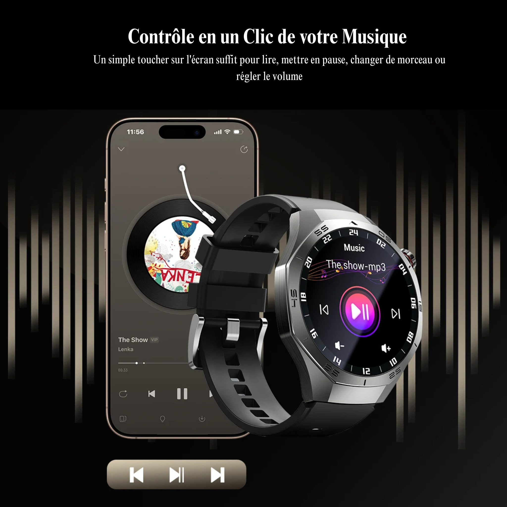 Montre Connectée "Pro Series" Noire NorthSouth