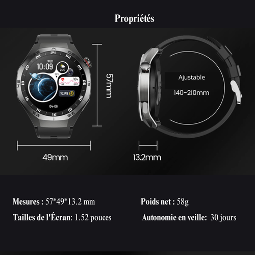 Montre Connectée "Pro Series" Noire NorthSouth