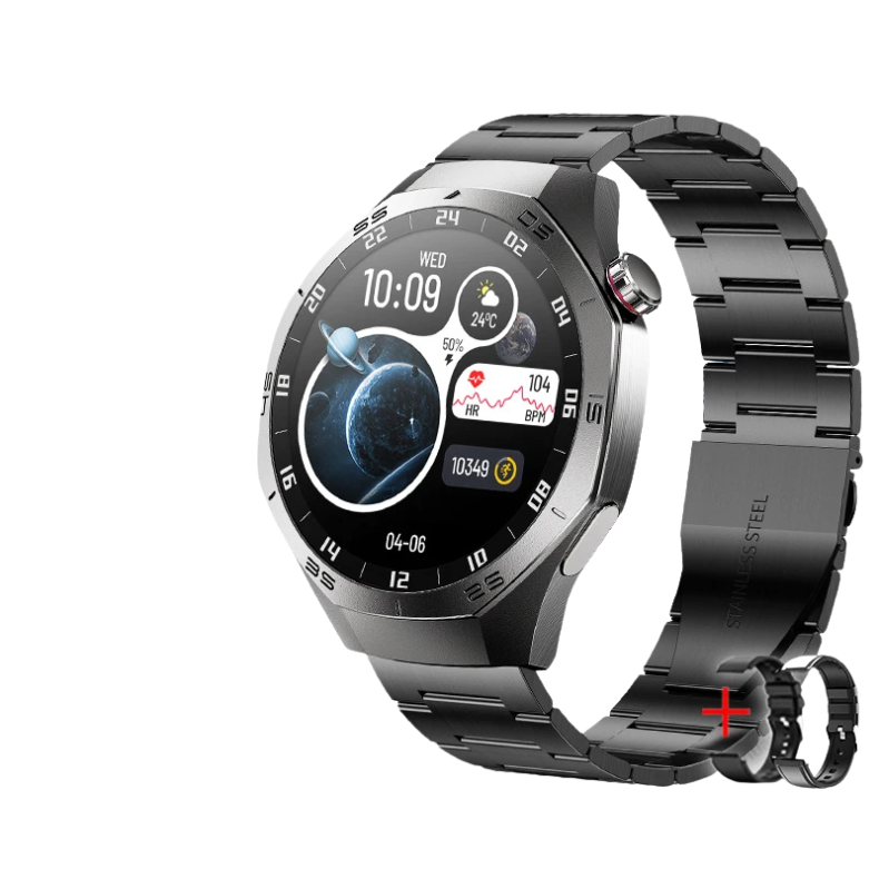 Montre Connectée "Pro Series" Noire Bracelet Oyster