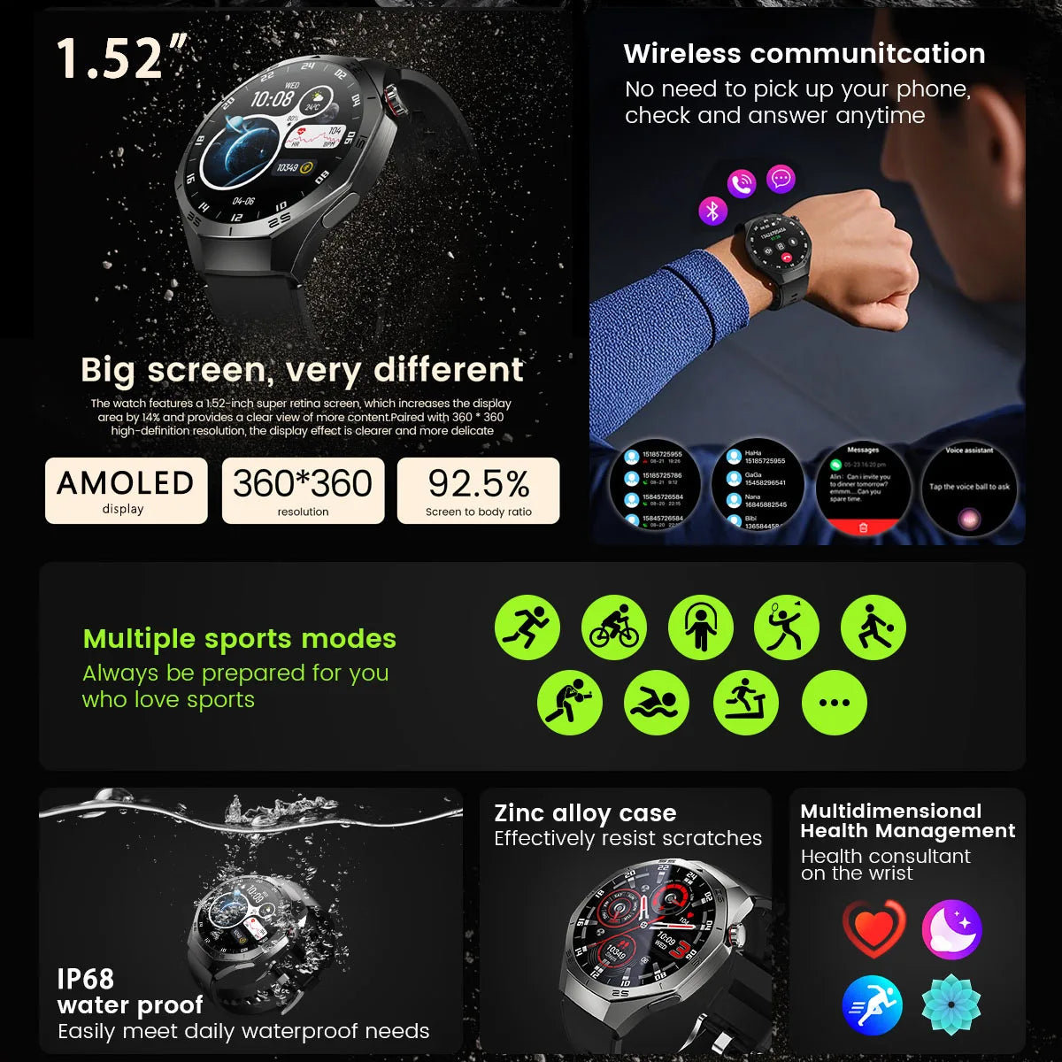 Montre Connectée "Pro Series" Argentée